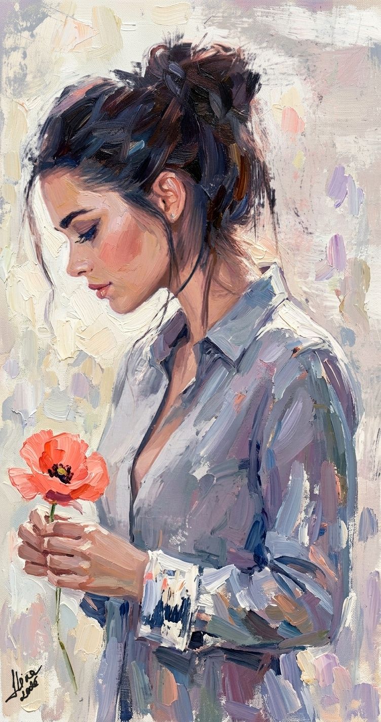 ArteDiAlina.com painting: Wild flower